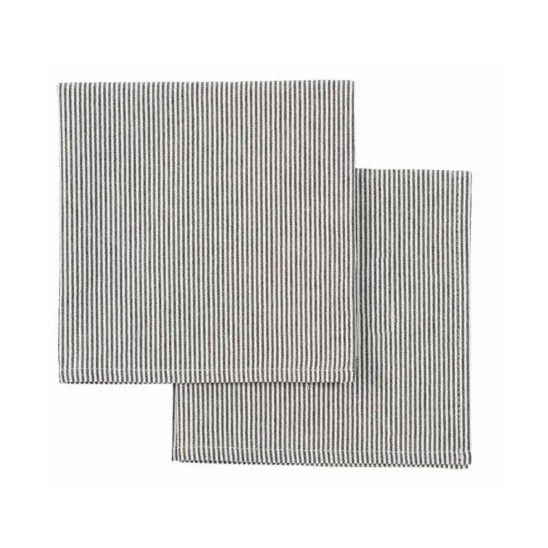 Vente Directe 2 Serviettes de Table Coton Finette Caviar, La Cerise sur le Gâteau