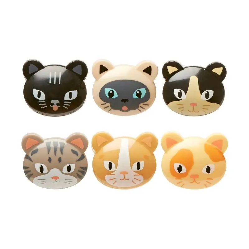 Vente Flash 6 Pinces Sachet Chat, Kikkerland