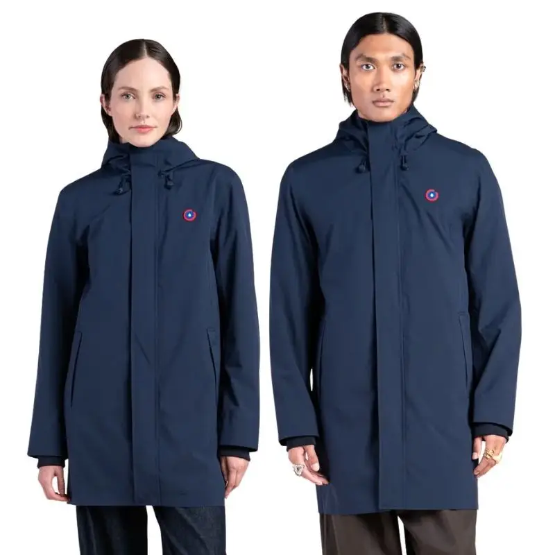 Commande En Gros Parka Imperméable Mixte Beaubourg Indigo, Flotte