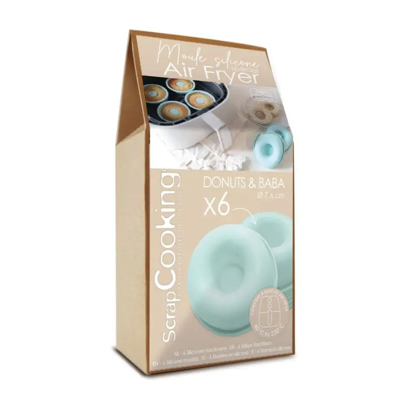 6 moules silicone Airfryer Donuts, ScrapCooking Meilleure Vente