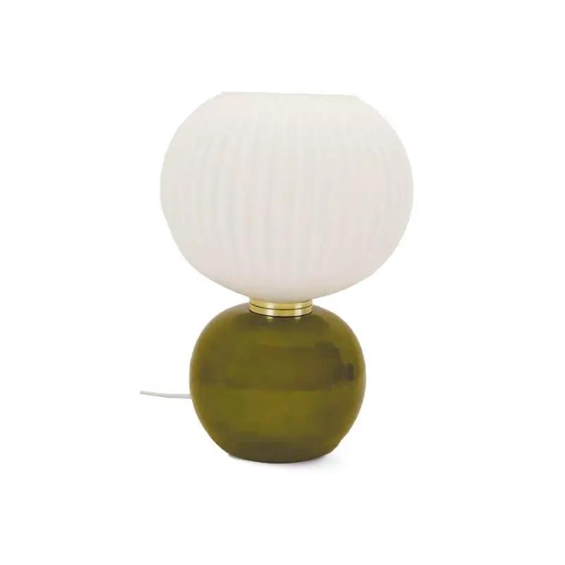 Commande En Gros Lampe en verre Adonis Kaki 28 cm, Opjet