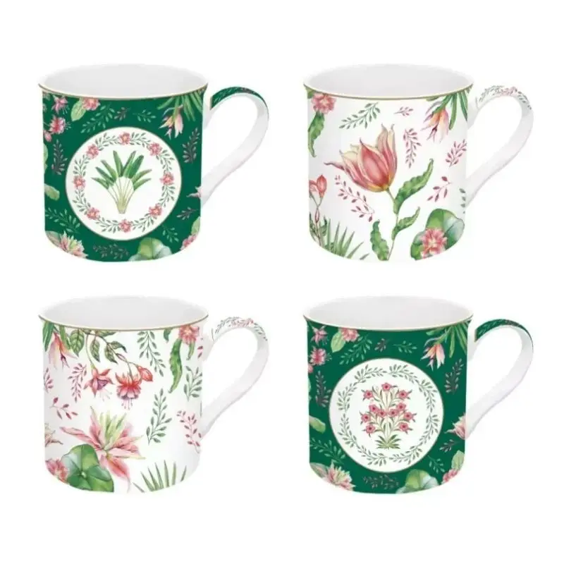 Coffret 4 Mugs 30cl Botanic Chic, Easy Life Solde