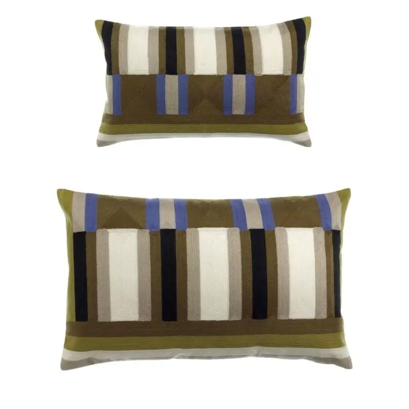 Livraison Express Coussin Brodé Jason Cèdre, Vivaraise