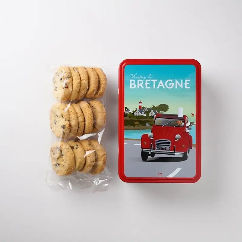 Bon Marché Boîte Bretagne de Sablés Pur Beurre et Chocolat, La Jolie Tarte