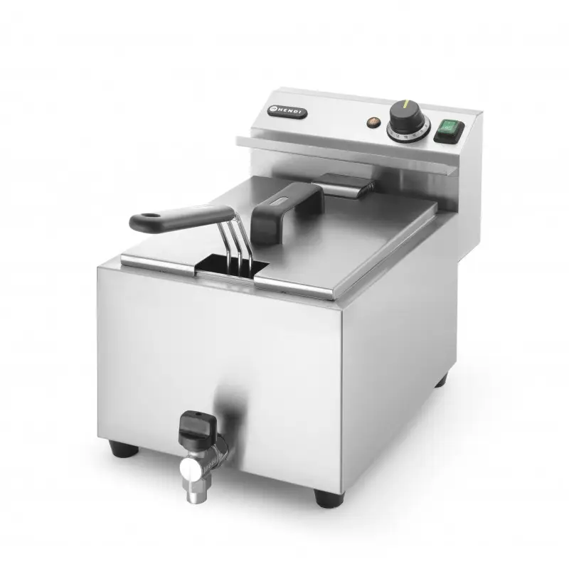 Friteuse professionnelle 8L avec robinet de vidange – 230V/3500W Retour Gratuit