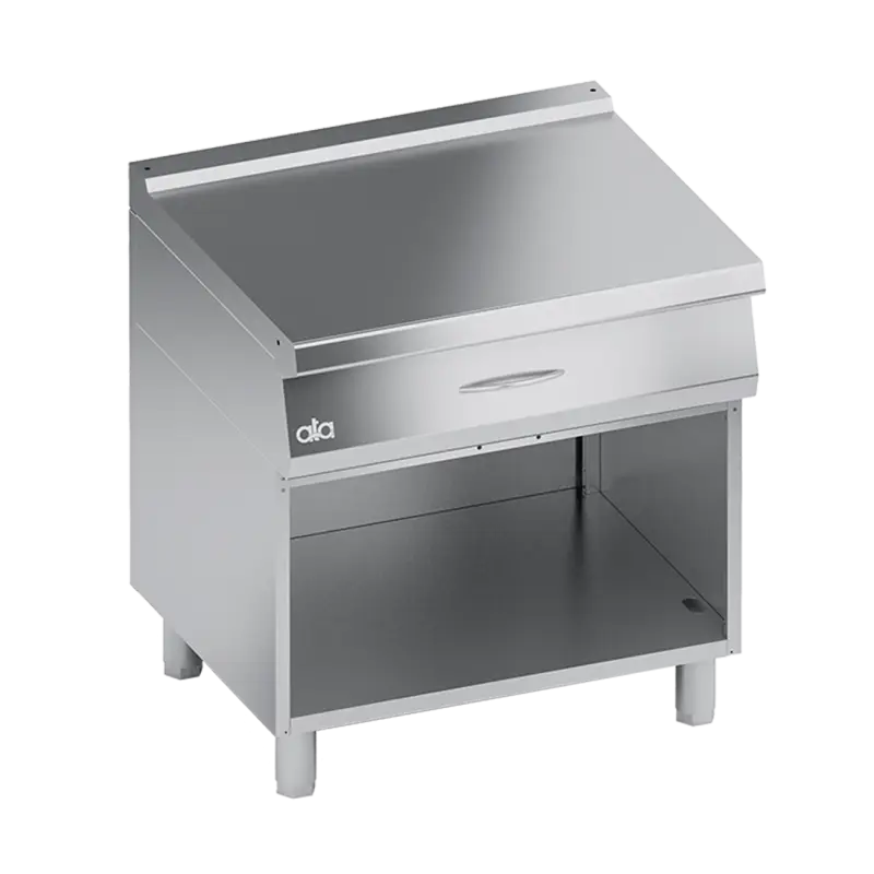 Livraison Gratuite Élément neutre en inox avec tiroir 800 mm sur socle ouvert – ATA K7NNC10VV