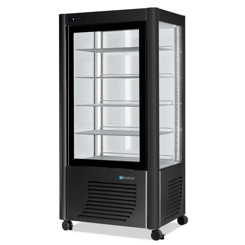 Vitrine réfrigérée négative statique 540L, panoramique – SCAIOLA 540BT Noire Prix Choc