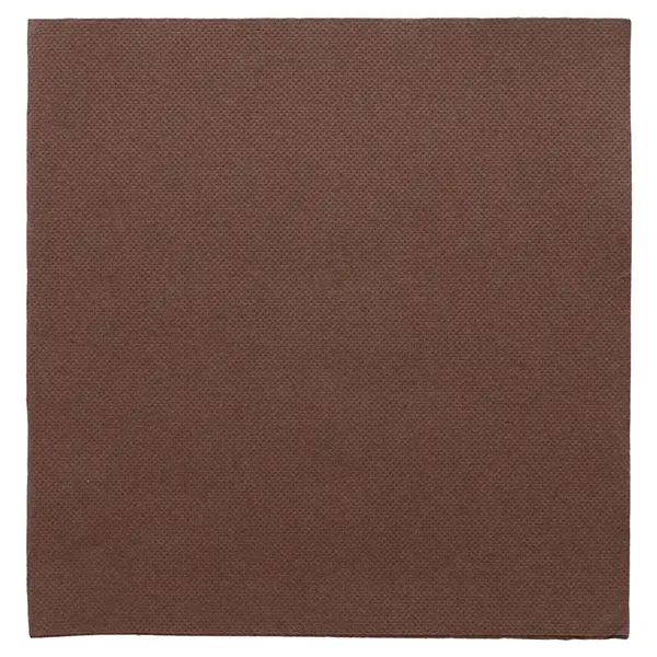 SERVIETTES ECOLABEL "DOUBLE POINT" 18 G/M2 39x39 CM CHOCOLAT OUATE (1200 UNITÉ) - Garcia de Pou Prix Cassé