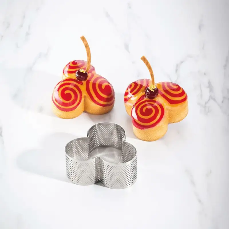 Cercle Viennoiserie Trèfle micro perforé h45 XF54 Haute Qualité