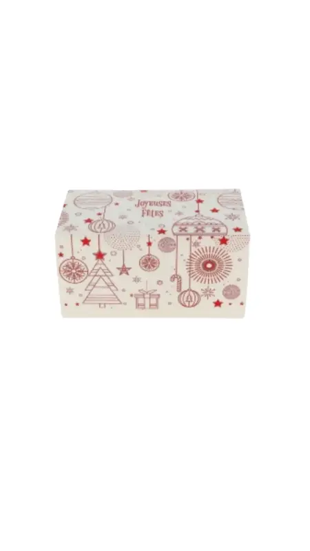 Boîte à bûche Noël (P/25) Expédié Aujourd’hui
