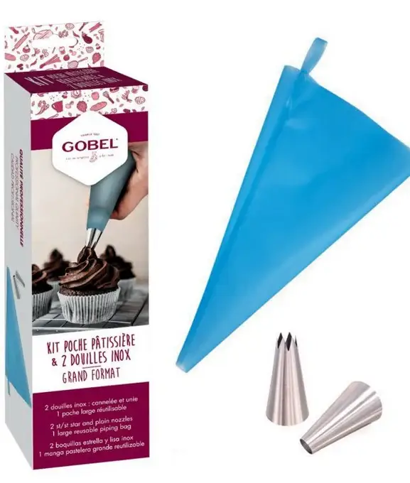 Offre Du Jour Kit poche pâtissière grand format + 2 douilles inox LT