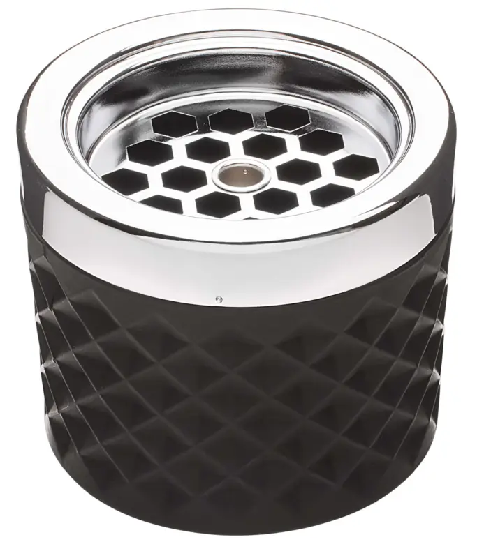 Cendrier à vent, verre – noir (9,6cm) Bon Marché
