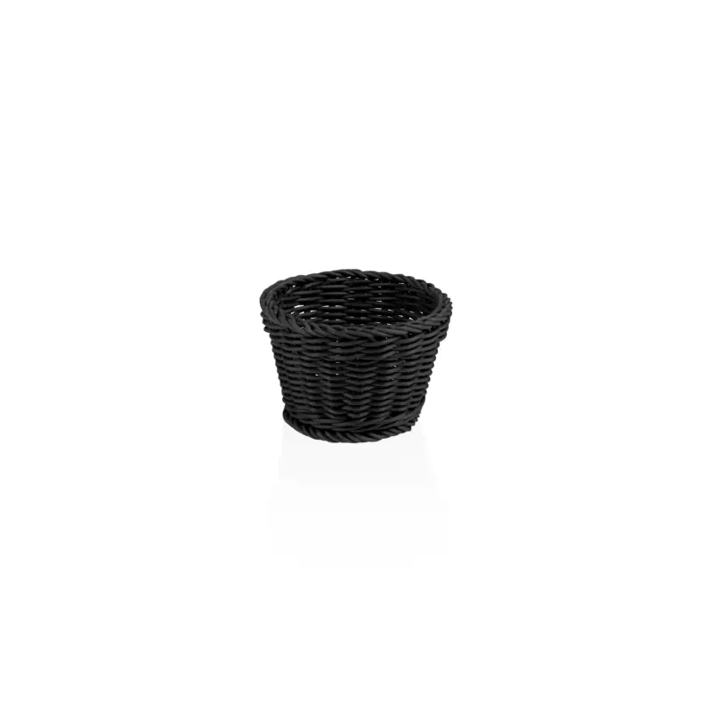 Achat Immédiat Panier rond, polypropylène noir – 13x10cm