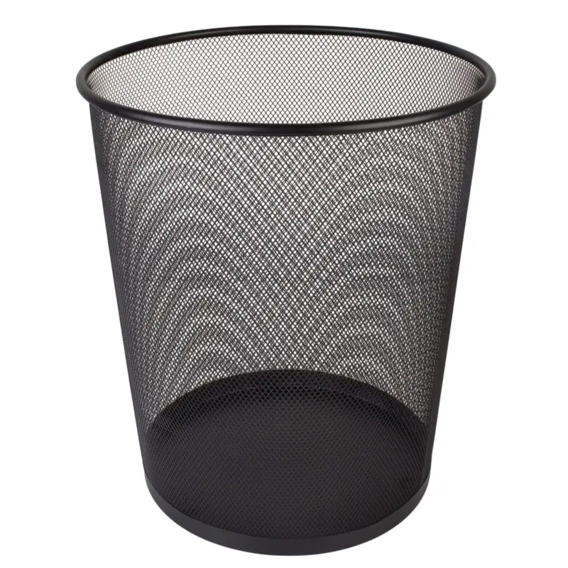 Achetez Aujourd’hui Corbeille à papier en métal, 18 l – noir