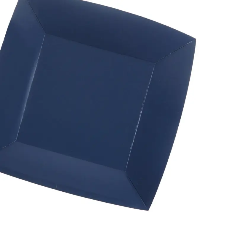 Meilleur Prix 10 Petites assiettes carrées bleu marine premium 18 cm Table'Colors