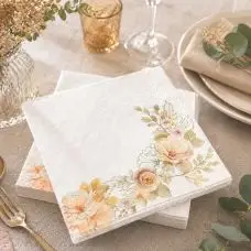 20 Serviettes en Papier Tendresse 33×33 cm 3 Plis Réduction