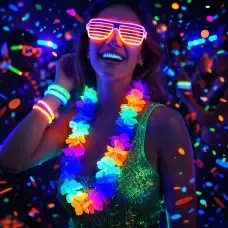 Satisfait Ou Remboursé Collier hawaien Multicolore NEON