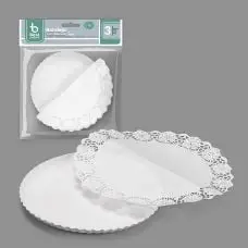 3 plateaux ronds en carton 21cm avec dentelle Satisfait Ou Remboursé