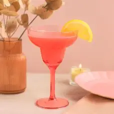 Verre à Cocktail Réutilisable Plastique Rose 265ml Expédition Rapide
