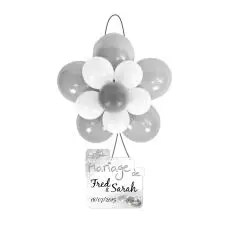 Kit decoration ballon mariage Blanc et Argent Expédition Rapide
