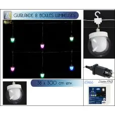 Meilleur Choix Guirlande lumineuse 8 Boules LED Multicolore