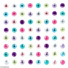 Strass autocollants multicolore x 64 Must-Have
