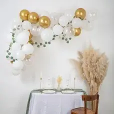 Marque Kit Arche de 60 Ballons Elegance Blanc et Or
