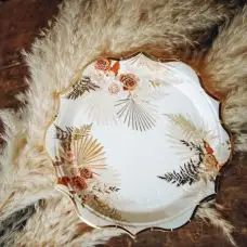 8 Assiettes en carton Theme Coachella Promotion