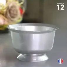 Offre Limitée Coupe à dessert plastique réutilisable Argent x 12 pièces