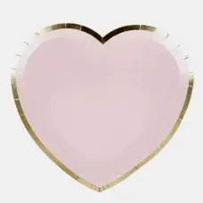 Must-Have Assiettes 19 cm Cœur Rose Pastel x 8 pièces