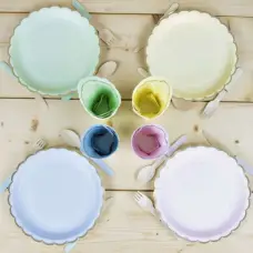 Assiettes Festonnées 23 cm Pastel Assortis x 8 pièces Acheter En Ligne