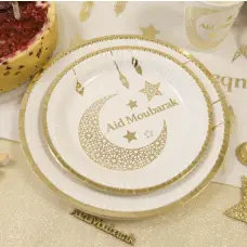 6 Petites assiettes en carton Aid Moubarak 18cm Offre Limitée
