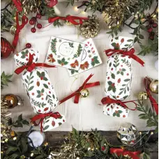 5 Petits Crackers Houx de Noel Prix Cassé