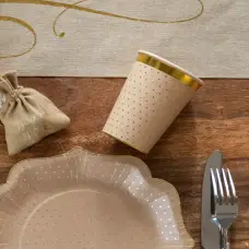 Acheter Direct Gobelet en carton à pois Passe Partout Kraft 27cl x 10 pièces