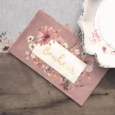 20 Serviettes en papier Mariage Amour Floral 40 cm x 33 cm Pas Cher