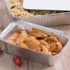 10 Barquettes aluminium avec couvercle 0,7 Litres Nouvelle Collection