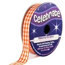 Offre Du Jour Ruban en bobine Vichy Orange