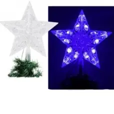 Cimier de sapin lumineux étoile LED 20 LED Bleues Prix Promo