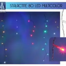 Guirlande lumineuse stalactite 80 LED Multicolore Nouvelle Collection
