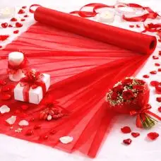 Vente Flash Rouleau de tulle Rouge 70 cm x 25 m