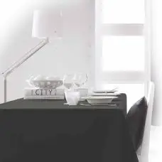 Authentique Nappe sans repassage rectangulaire 150 x 250 cm Gris Foncé