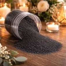 Sable de décoration Noir en flacon de 400 grammes Bon Marché