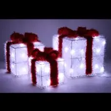 Retour Gratuit Paquet cadeaux lumineux de Noel Acrylique assortis