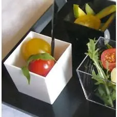 Verrine en plastique cubique Blancx 15 pièces Produit De Marque