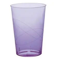 Verre a bière en plastique rigide Parme x 50 pièces Commande En Gros