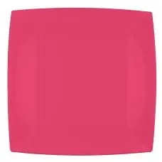 Quantité Limitée Assiette carrée plastique Corail 23cm x 25pcs