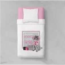 Bon Plan Housse de couette pas cher 1 personne Addict Cat